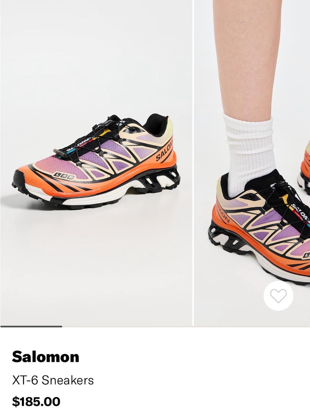 Salomon XT-6 Sneakers W7.5